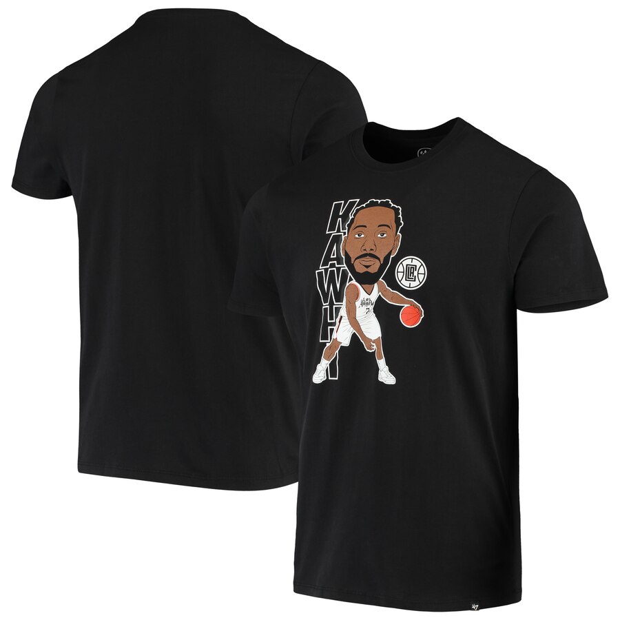 Men 2020 NBA 47 Kawhi Leonard LA Clippers Black Bobblehead Player TShirt